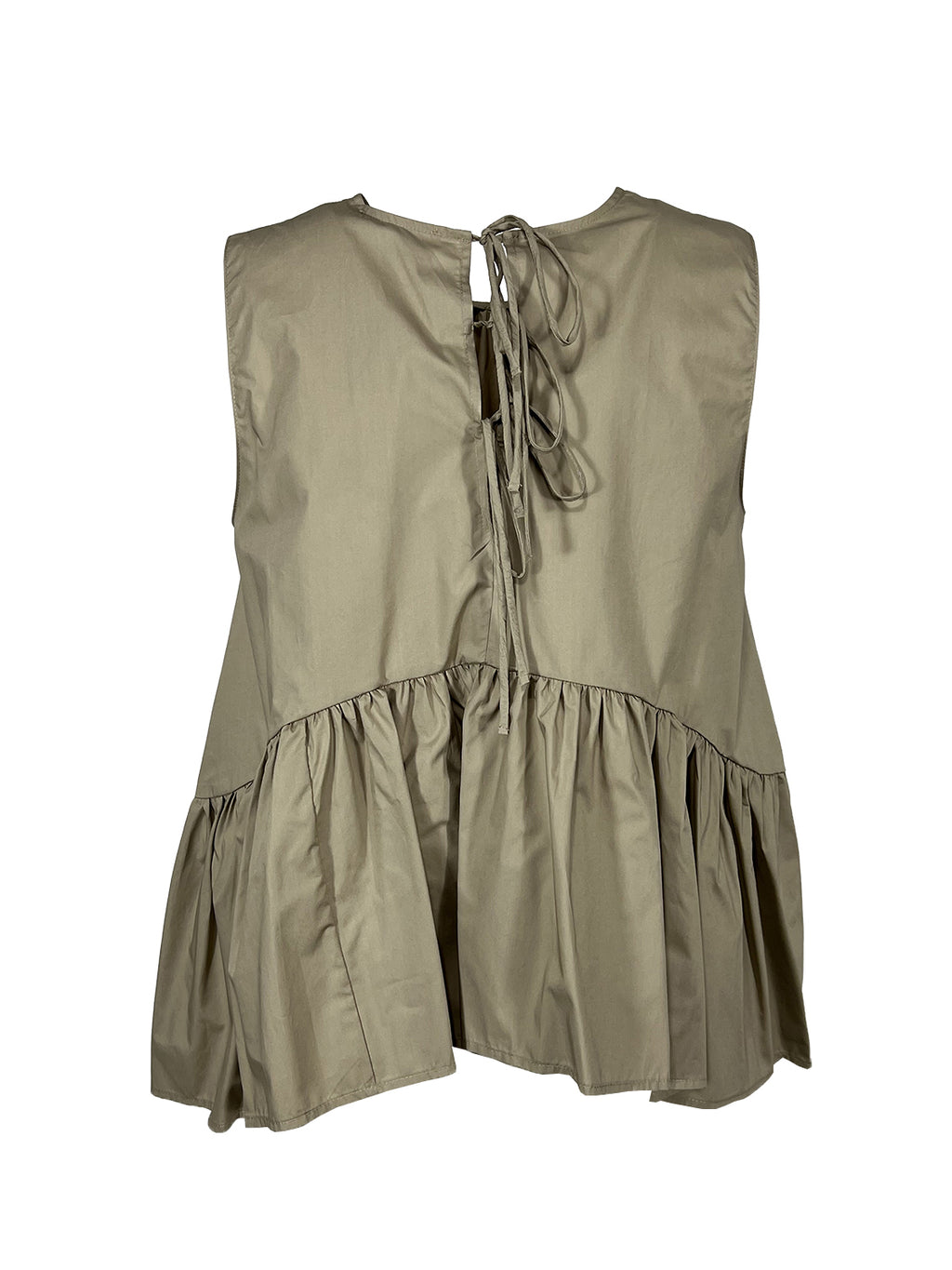 MEIMEIJ Top Donna Ampio Senza Maniche con Volant e Laccetti M6EA26