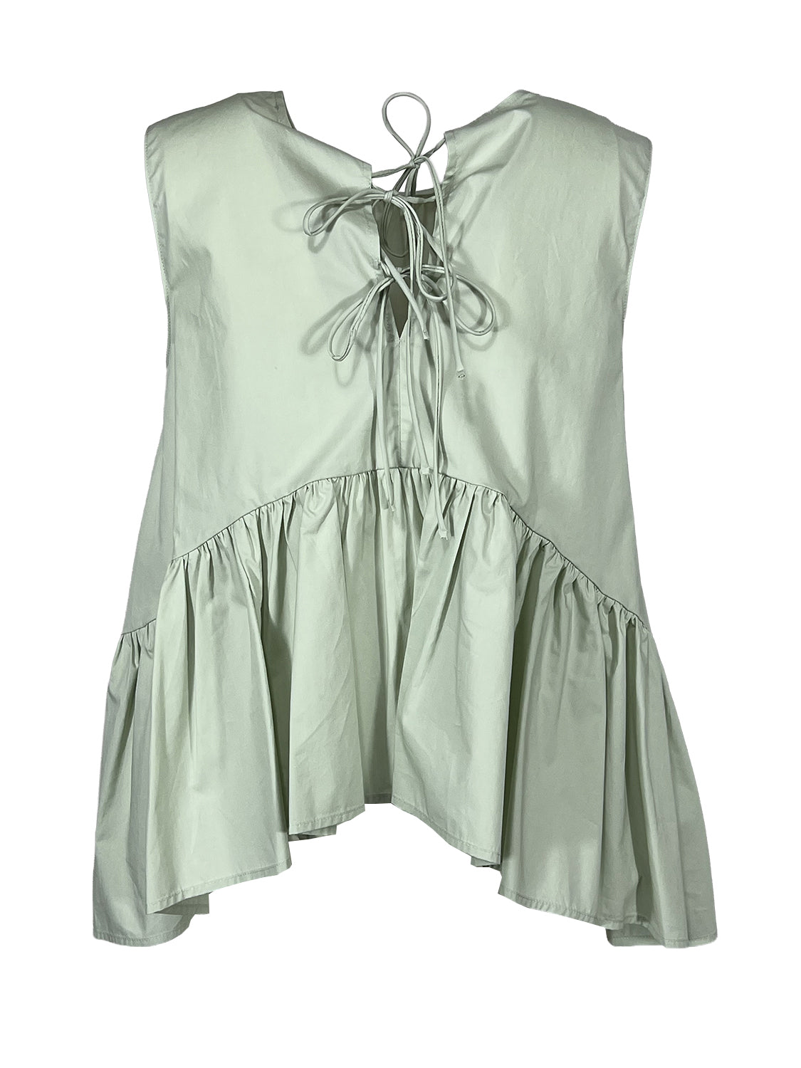 MEIMEIJ Top Donna Ampio Senza Maniche con Volant e Laccetti M6EA26