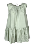 MEIMEIJ Top Donna Ampio Senza Maniche con Volant e Laccetti M6EA26