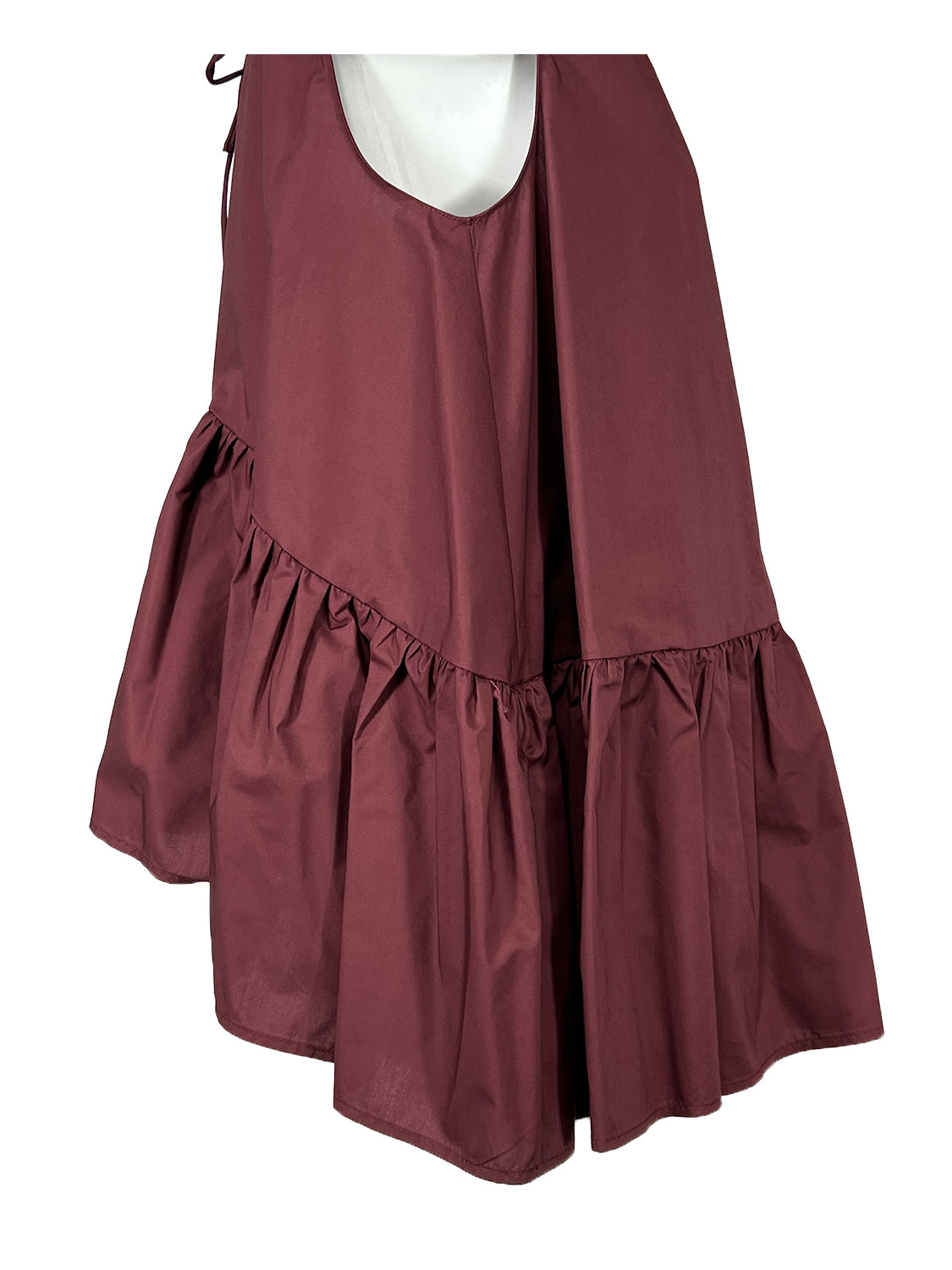 MEIMEIJ Top Donna Ampio Senza Maniche con Volant e Laccetti M6EA26
