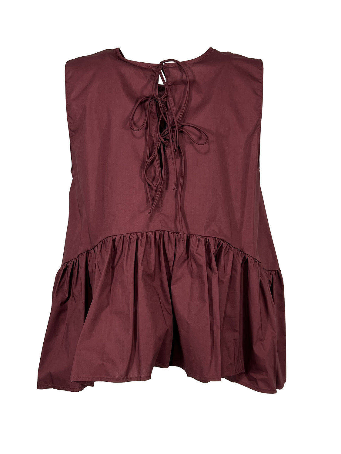 MEIMEIJ Top Donna Ampio Senza Maniche con Volant e Laccetti M6EA26