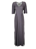 FFEELING by JUSTMINE Abito Donna Lungo Fantasia Bordeaux Indaco E2772 6116
