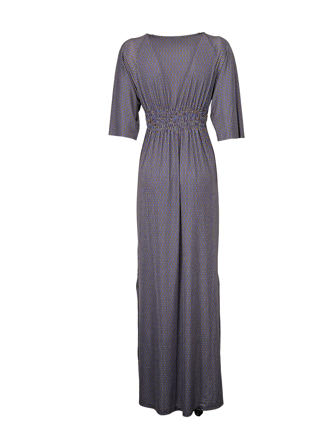 FFEELING by JUSTMINE Abito Donna Lungo Fantasia Bordeaux Indaco E2772 6116