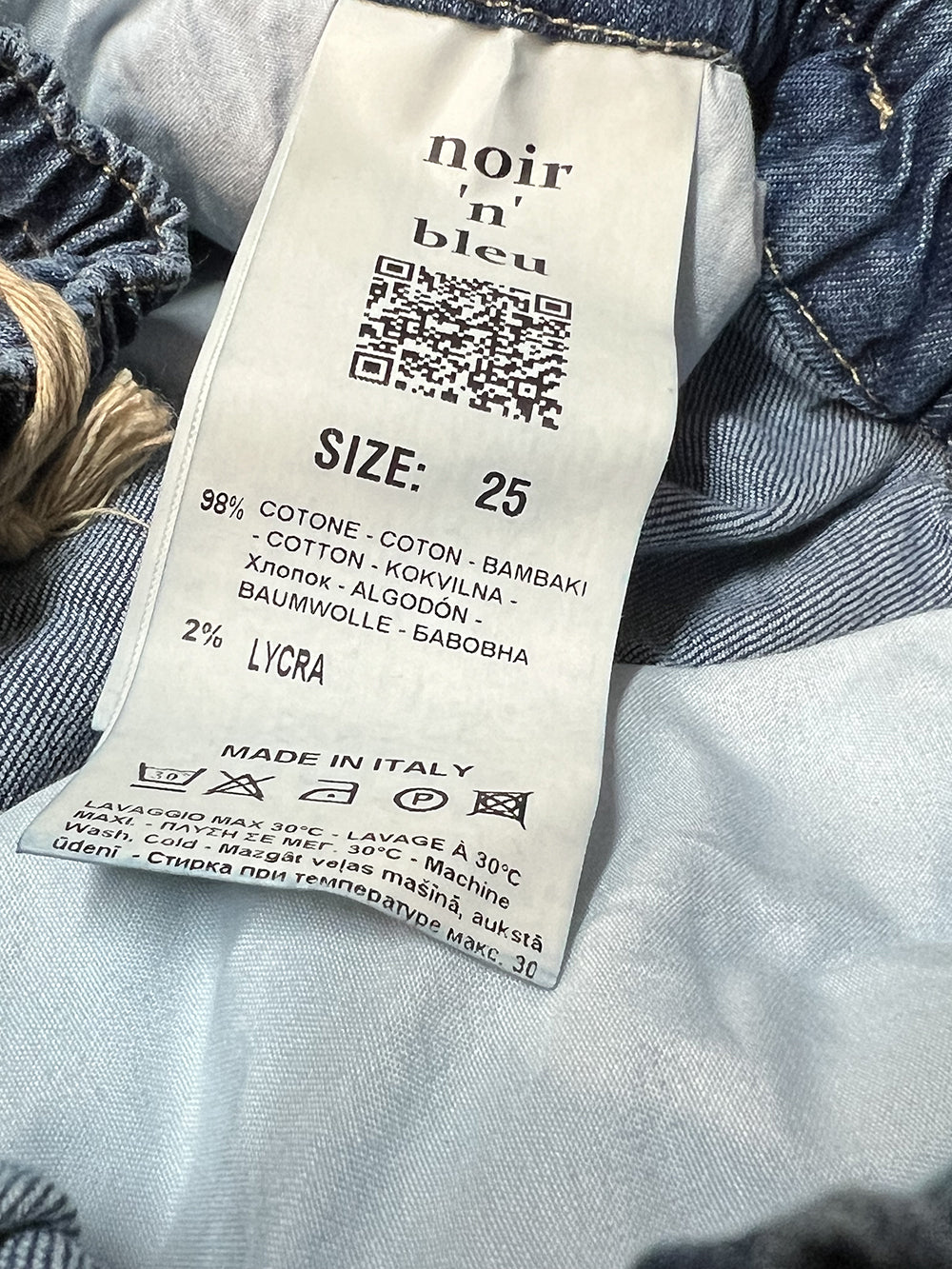 NOIR’N’BLUE Jeans Donna DENISE JOGGER LONG GAUCHO Stone Washed