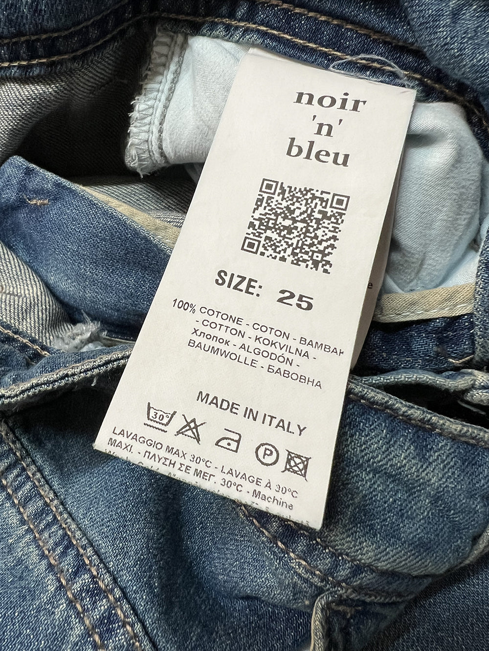 NOIR’N’BLUE Jeans Donna PHOEBE-4 Stone Washed Gamba Larga