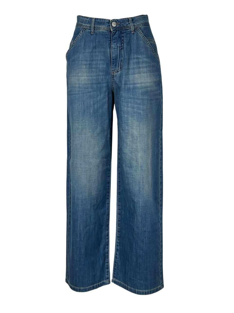 NOIR’N’BLUE Jeans Donna PHOEBE-4 Stone Washed Gamba Larga