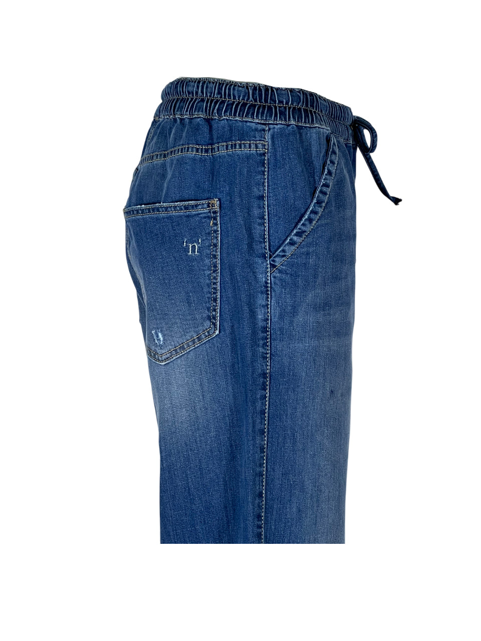 NOIR’N’BLUE Jeans Donna DENISE JOGGER LONG GAUCHO Stone Washed