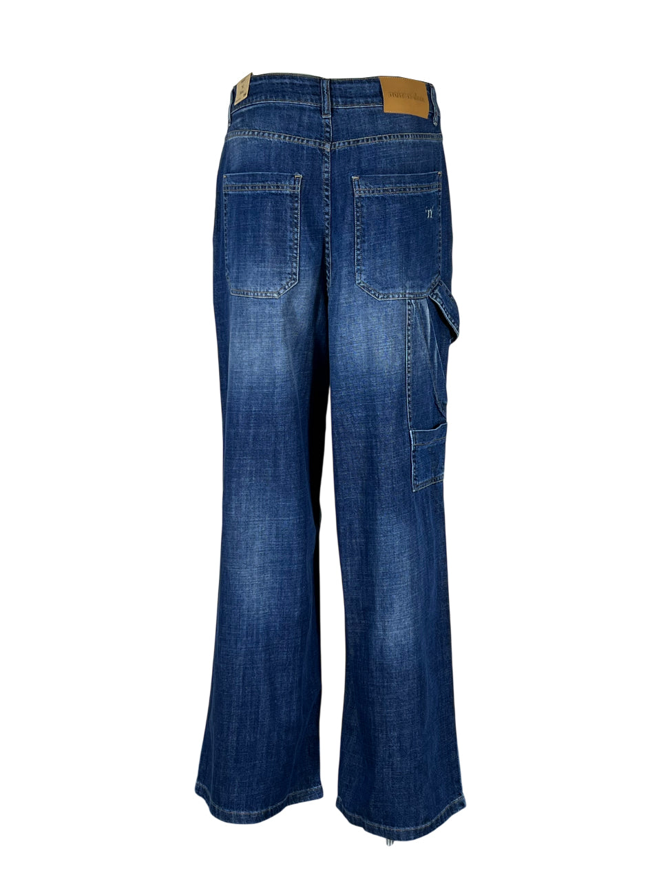 NOIR’N’BLUE Jeans Donna GOLDEN WORK-9 Stone Gamba Larga