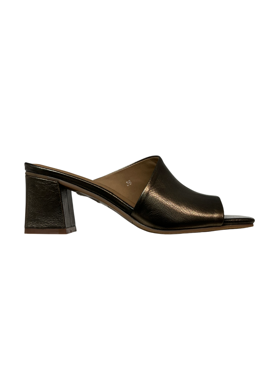 LA VITRINA Sandalo Donna pelle MULEBLOCK Bronzo Tacco foderato 5 cm