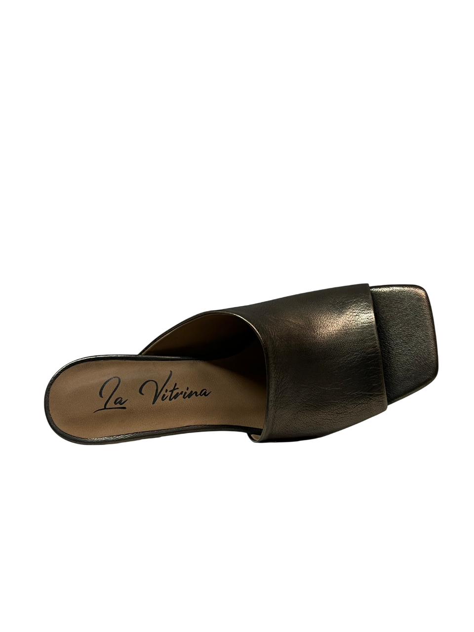 LA VITRINA Sandalo Donna pelle MULEBLOCK Bronzo Tacco foderato 5 cm