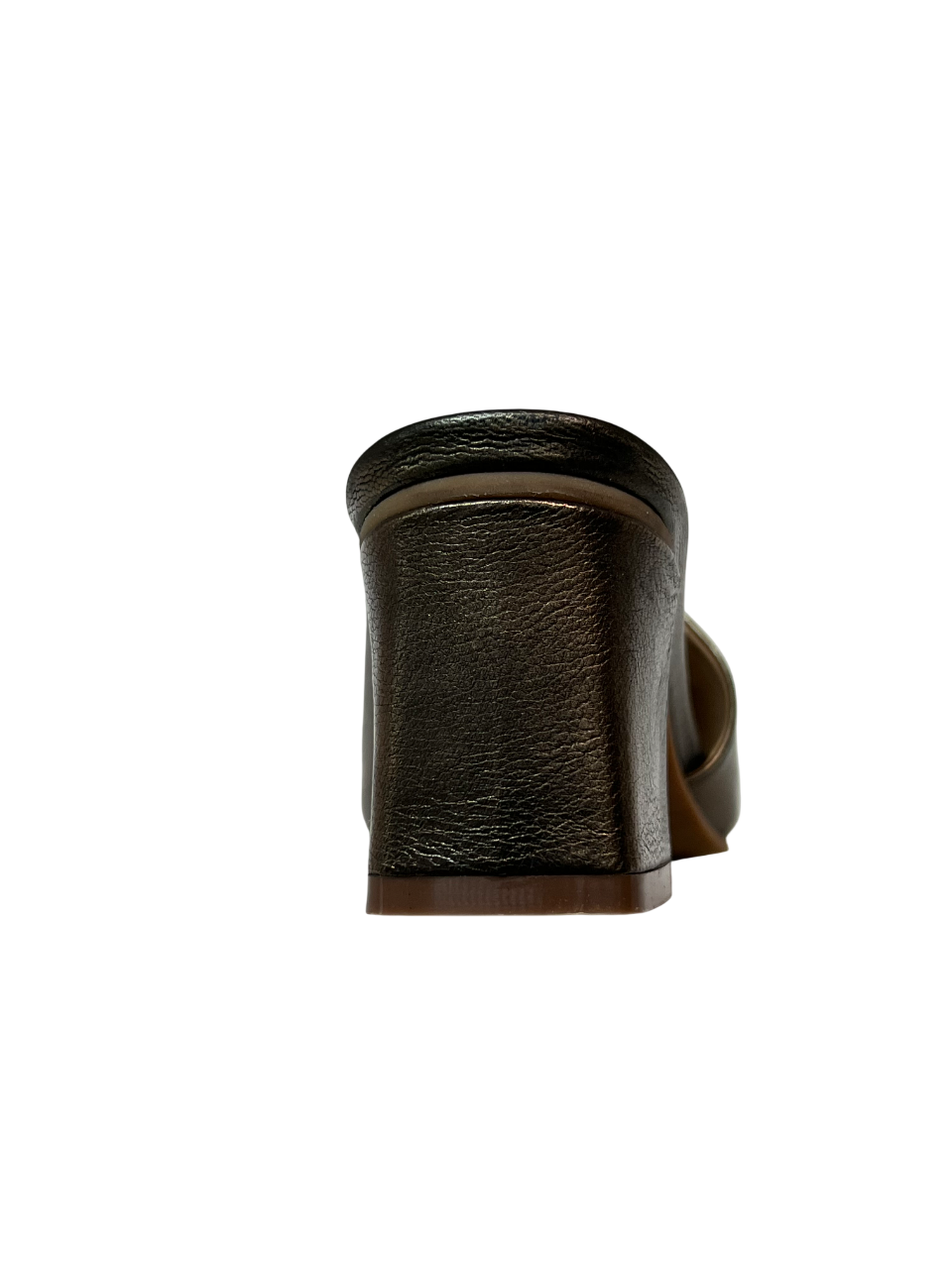 LA VITRINA Sandalo Donna pelle MULEBLOCK Bronzo Tacco foderato 5 cm