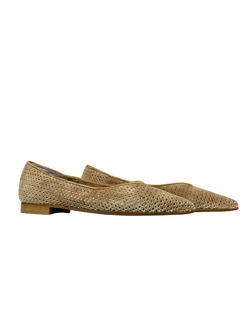 UPPER CLASS Ballerina Donna 4110 CAM Camoscio Lavato Traforata Punta