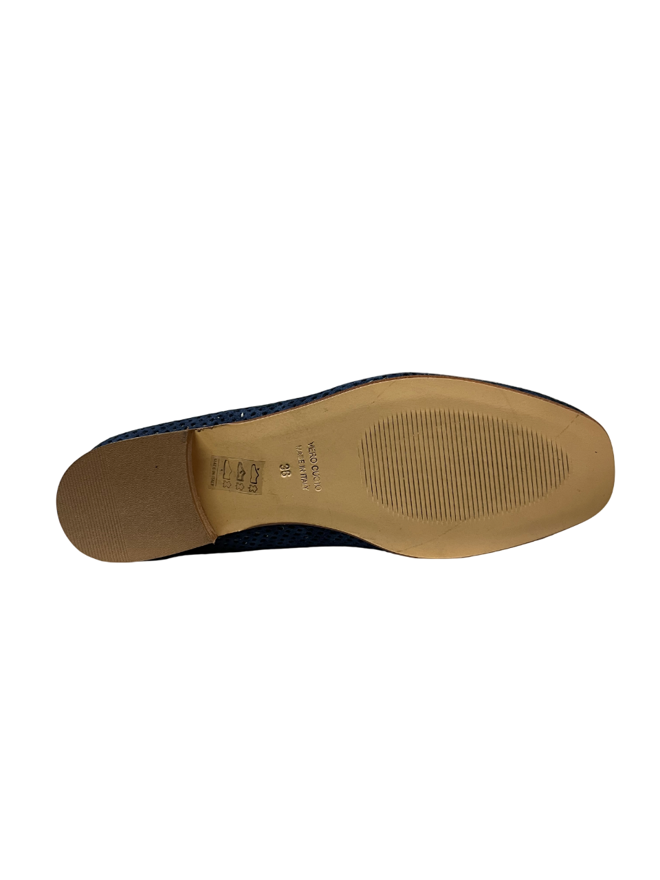 UPPER CLASS Mocassino Donna 4352 CAM Camoscio Lavato Blu Nappine