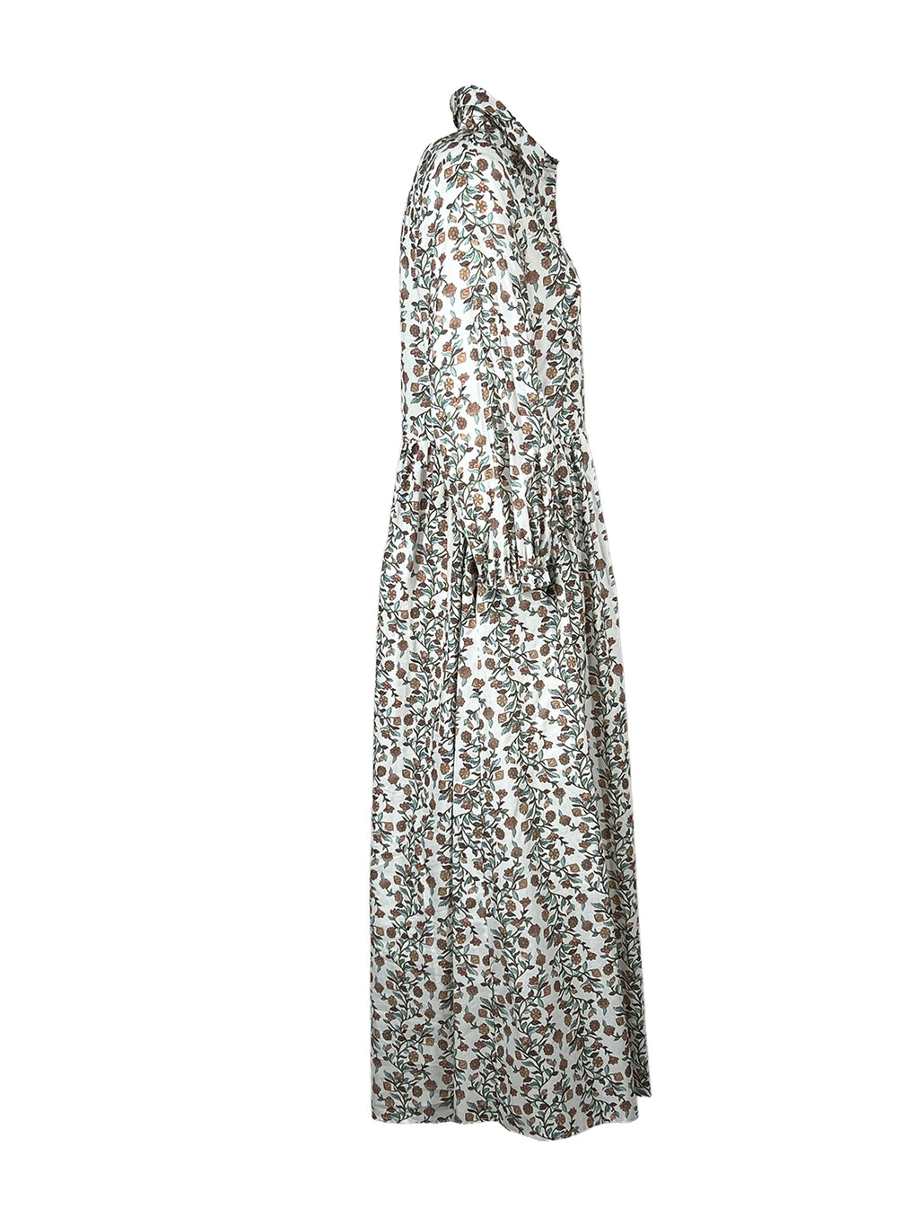 THE ABITO MILANO Abito Donna Chemisier Bianco Nocciola Ramage AB27MS