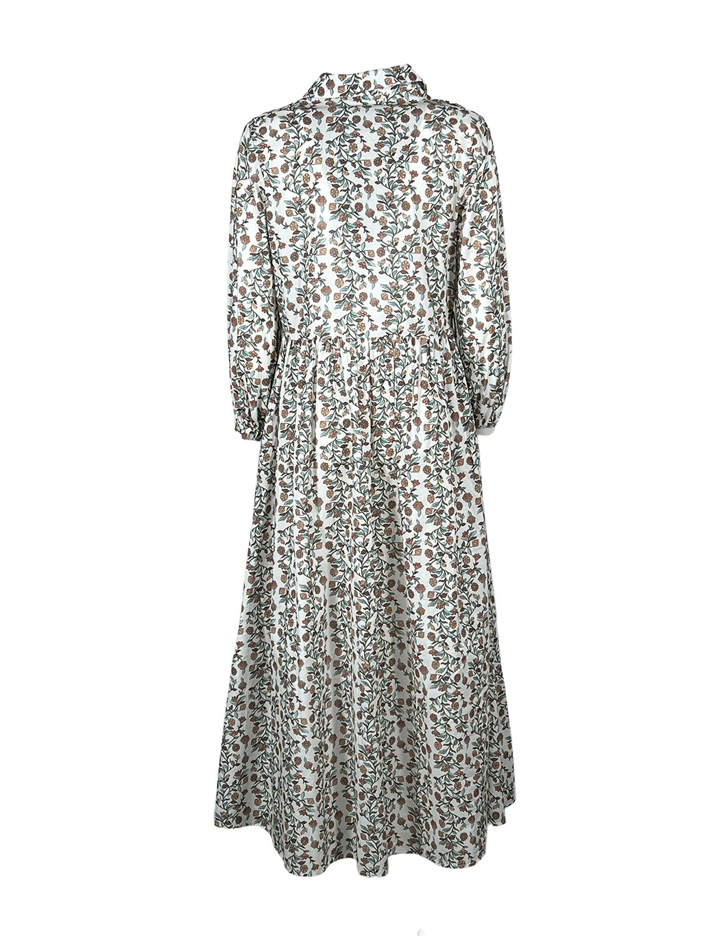 THE ABITO MILANO Abito Donna Chemisier Bianco Nocciola Ramage AB27MS