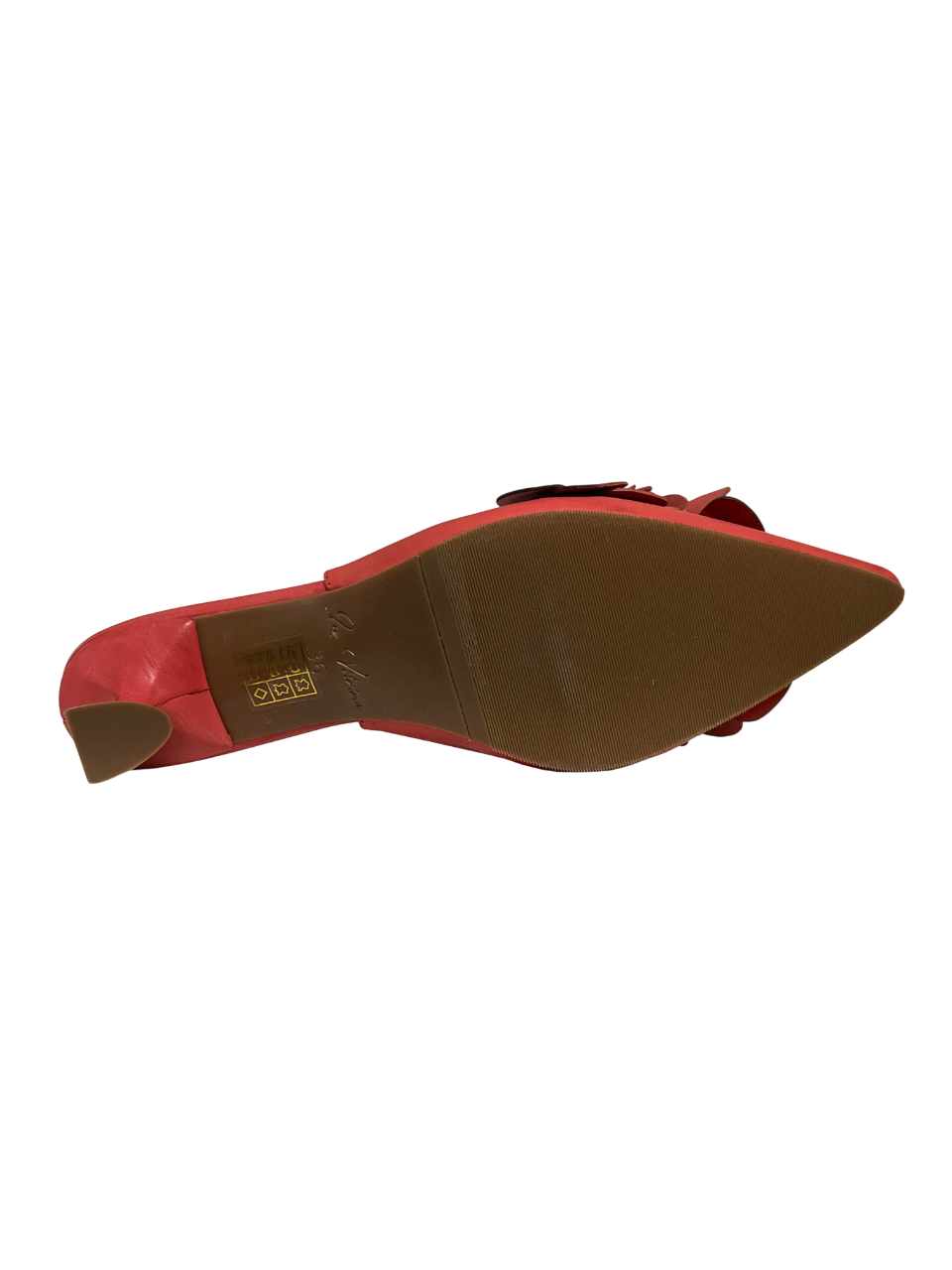 LA VITRINA sling-back donna in pelle con fiori POMIZIA