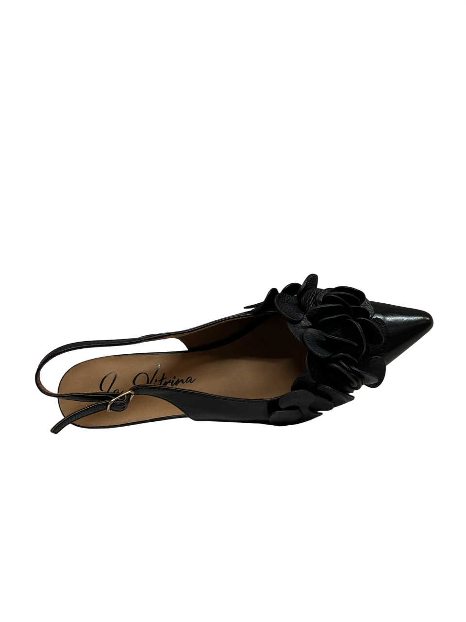 LA VITRINA sling-back donna in pelle con fiori POMIZIA