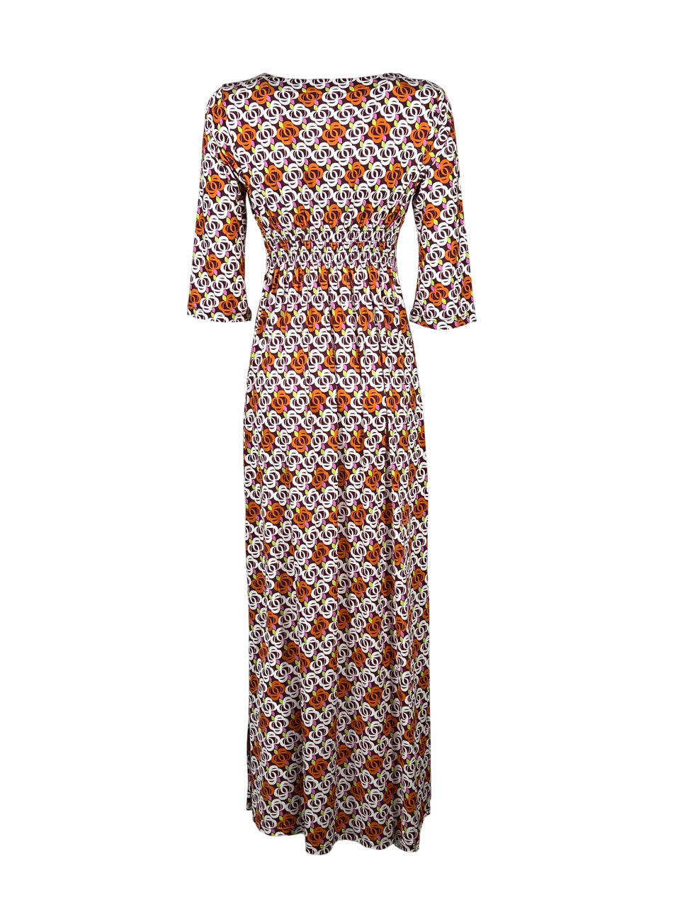 JUSTMINE Abito Donna E2637 1246 Long Kaftan Fantasia Multicolor Made in Italy