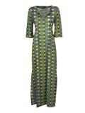 JUSTMINE Abito Donna E2637 1261 Long Kaftan Lurex Multicolor Made in Italy