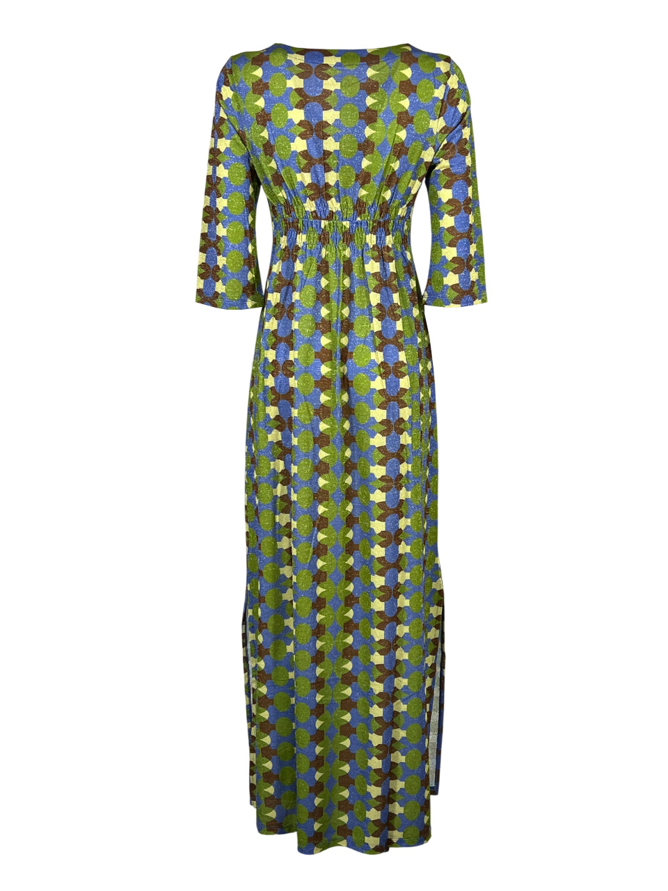 JUSTMINE Abito Donna E2637 1261 Long Kaftan Lurex Multicolor Made in Italy