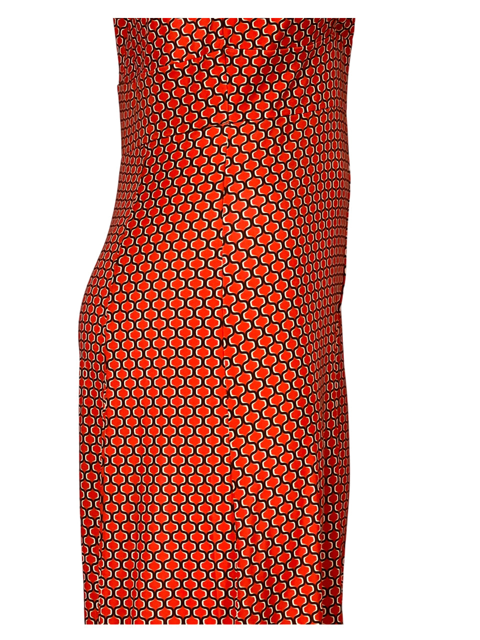 JUSTMINE Tuta Donna E2715 1267 Palazzo Fantasia Arancio Marrone Made in Italy