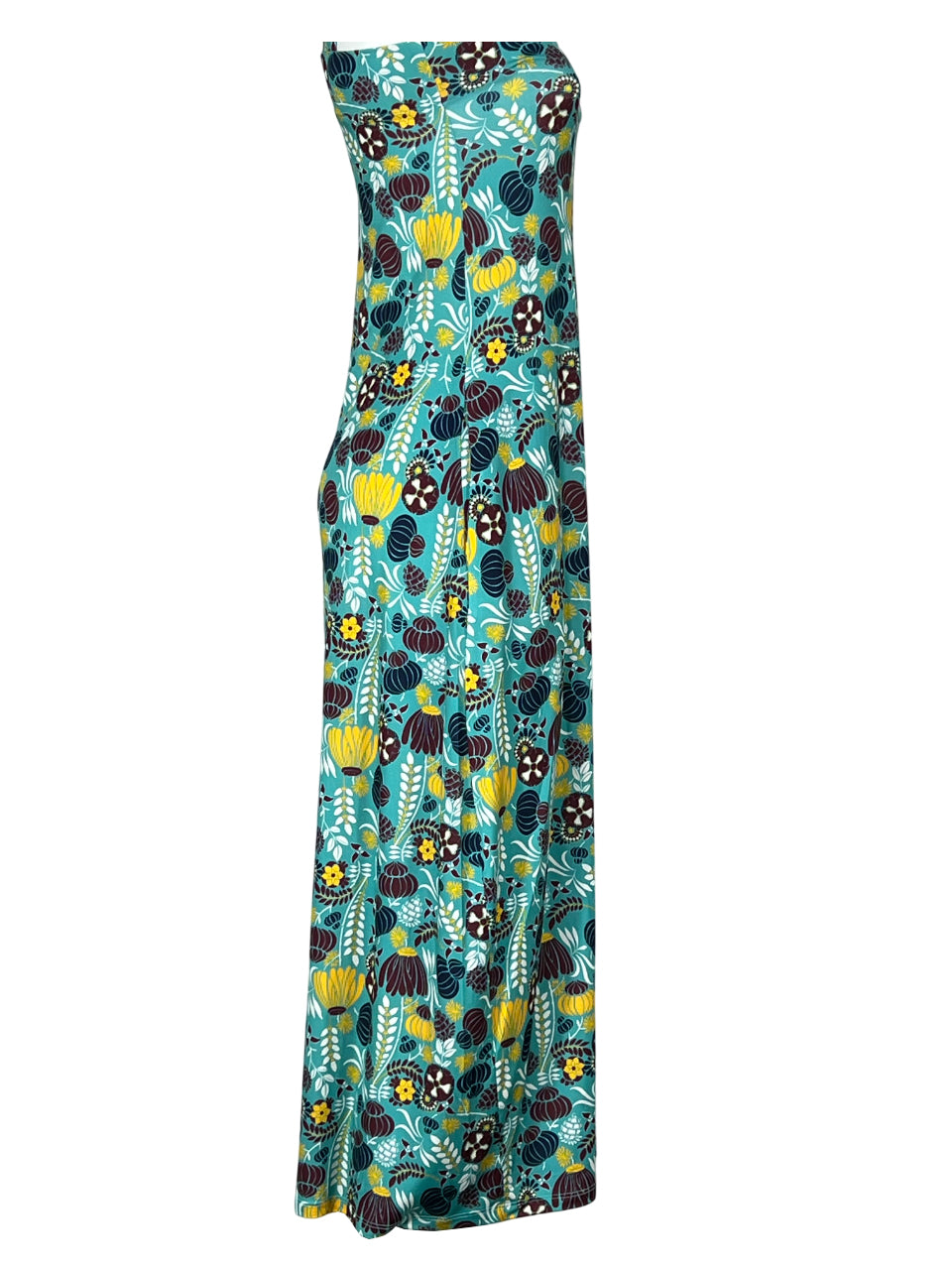 JUSTMINE abito floreale scollo quadro Made in Italy E2823 1268