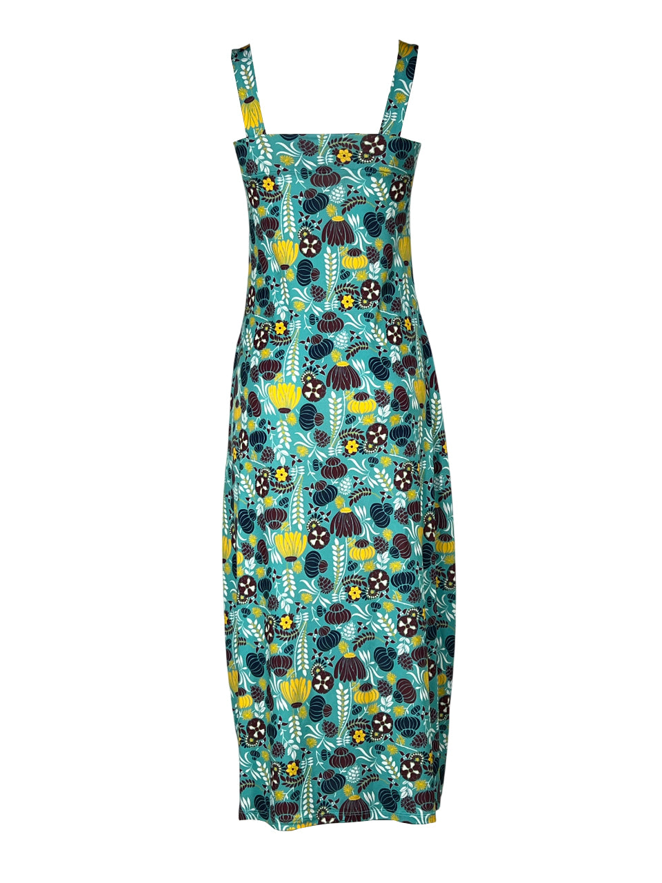 JUSTMINE abito floreale scollo quadro Made in Italy E2823 1268