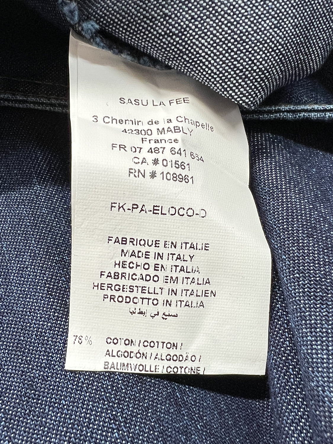LA FEE MARABOUTEE Jeans Donna Vita Alta Gamba Larga ELOCO Made in Italy