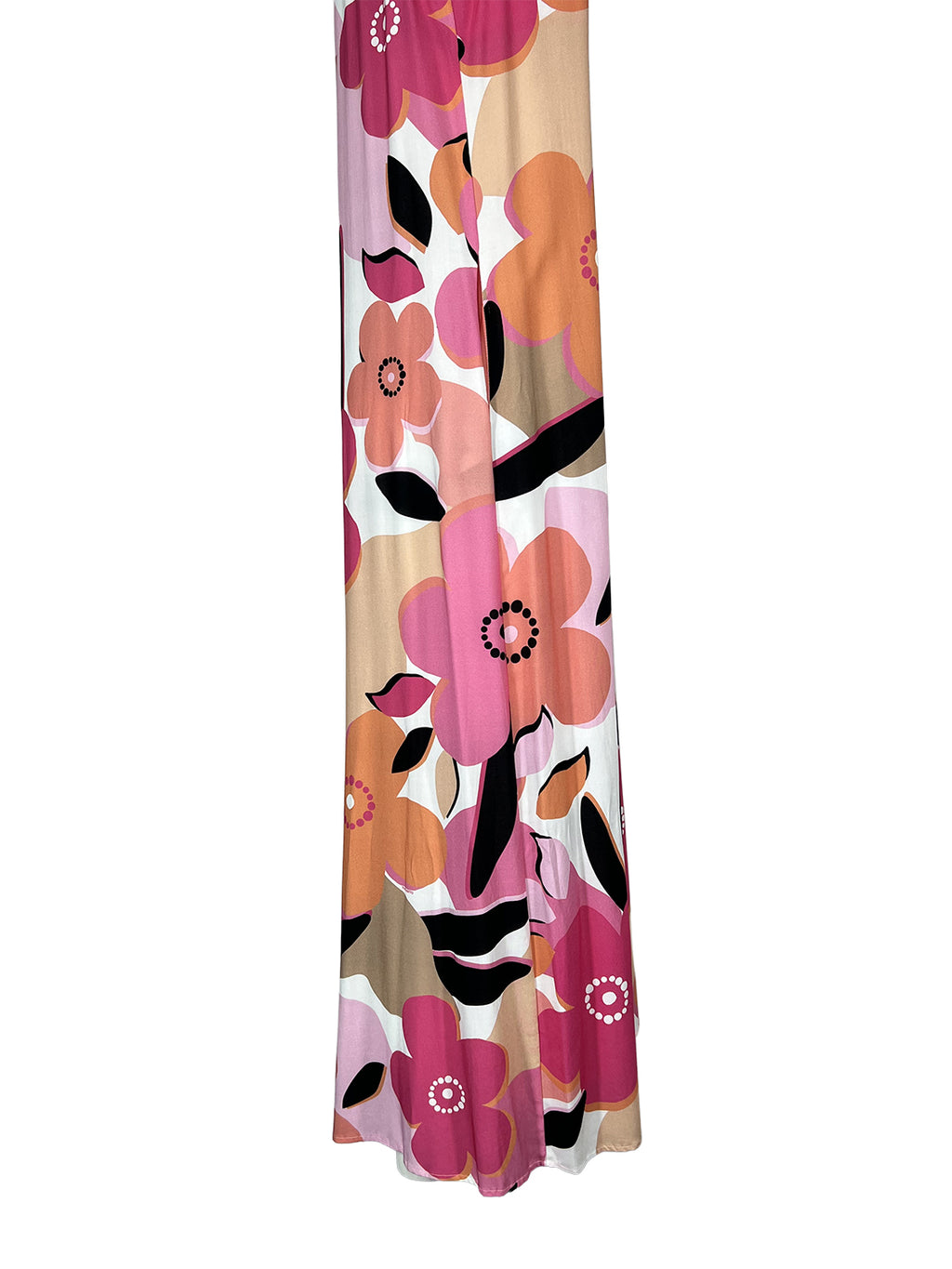 THE ABITO MILANO Tuta Donna Palazzo Floreale Rosa Fuxia TU01VS Made Italy
