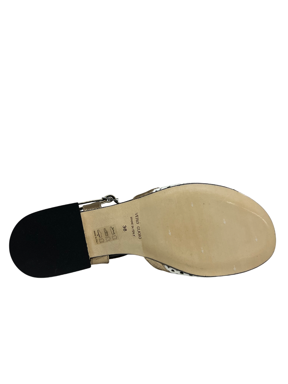 GIANMARCO SORELLI 3055/RIVA sandalo donna Made in Italy pelle bianco bronzo