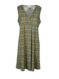 FEELING by JUSTMINE E2809 6125 abito donna marrone/verde Made in Italy