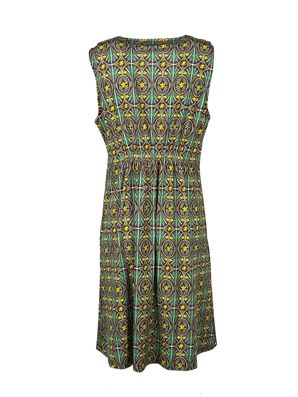 FEELING by JUSTMINE E2809 6125 abito donna marrone/verde Made in Italy