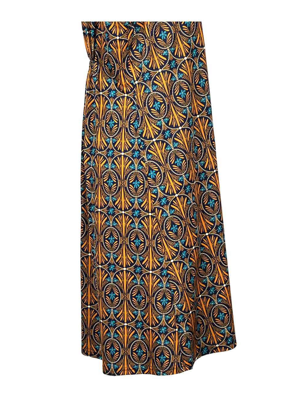 FEELING by JUSTMINE E2809 6125 abito donna blu arancio Made in Italy