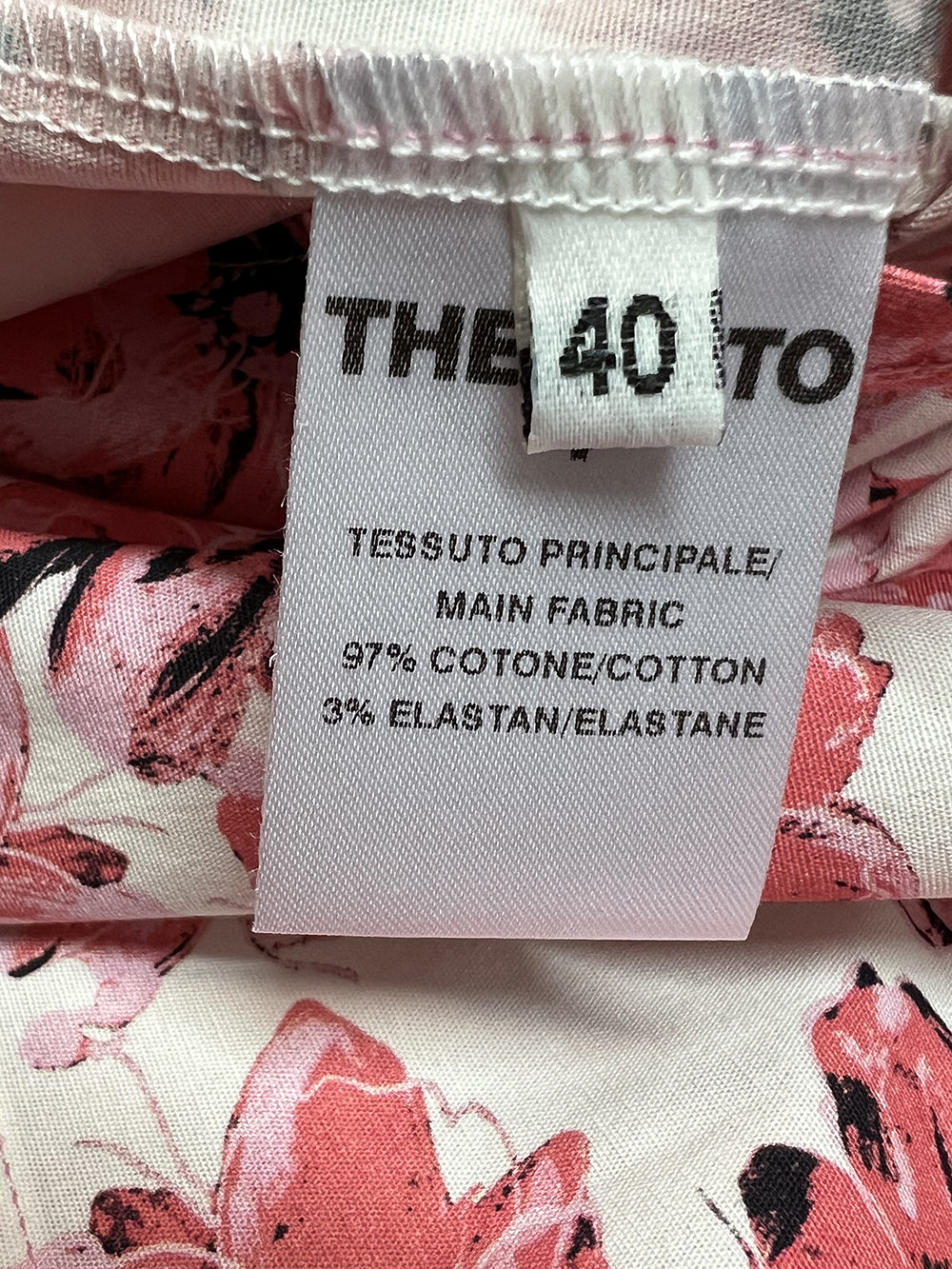 THE ABITO MILANO AB64PS abito donna floreale rosa Made in Italy
