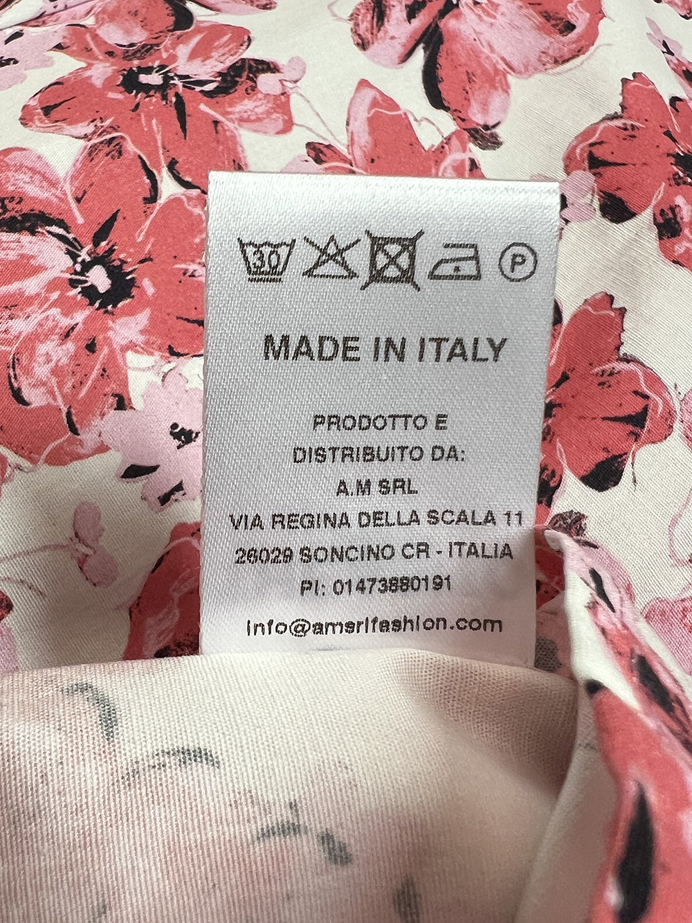 THE ABITO MILANO AB64PS abito donna floreale rosa Made in Italy