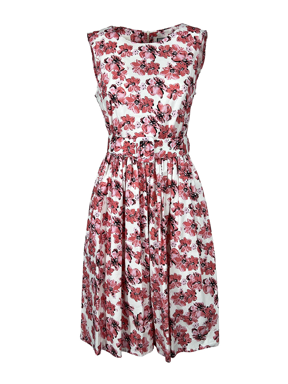 THE ABITO MILANO AB64PS abito donna floreale rosa Made in Italy