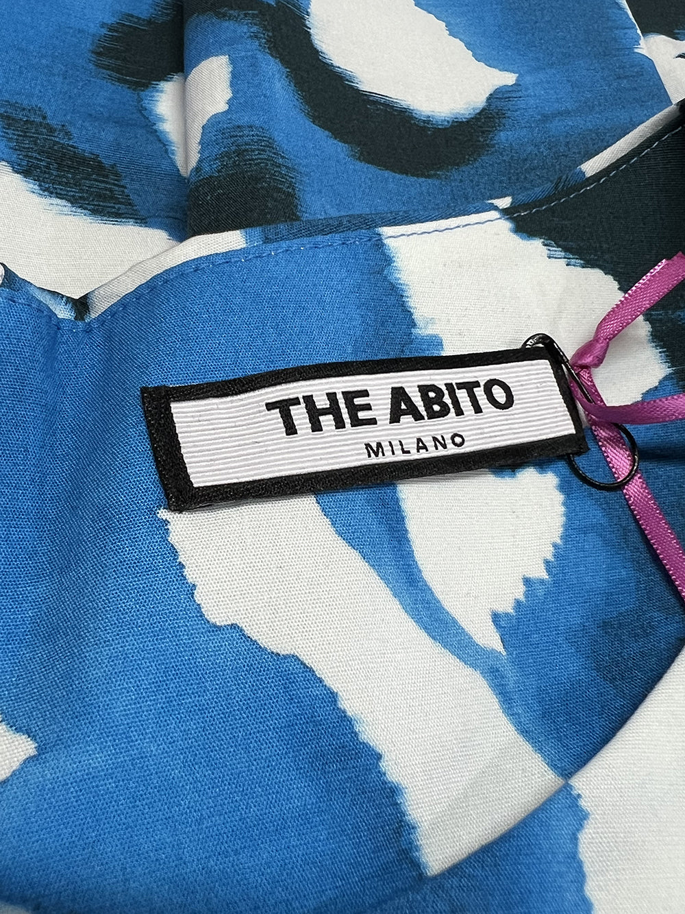 THE ABITO MILANO AB64PS abito donna floreale azzurro/bianco Made in Italy (Copia)