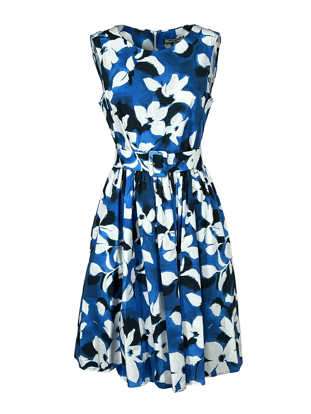 THE ABITO MILANO AB64PS abito donna floreale azzurro/bianco Made in Italy (Copia)