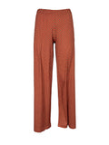 JUSTMINE E2771 1267 pantalone donna palazzo jersey arancio marrone MADE IN ITALY