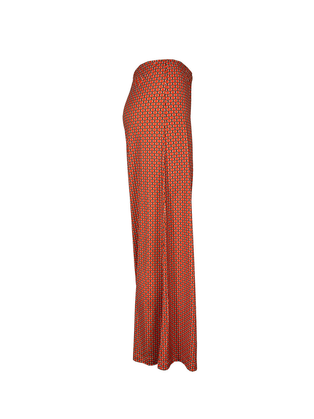 JUSTMINE E2771 1267 pantalone donna palazzo jersey arancio marrone MADE IN ITALY