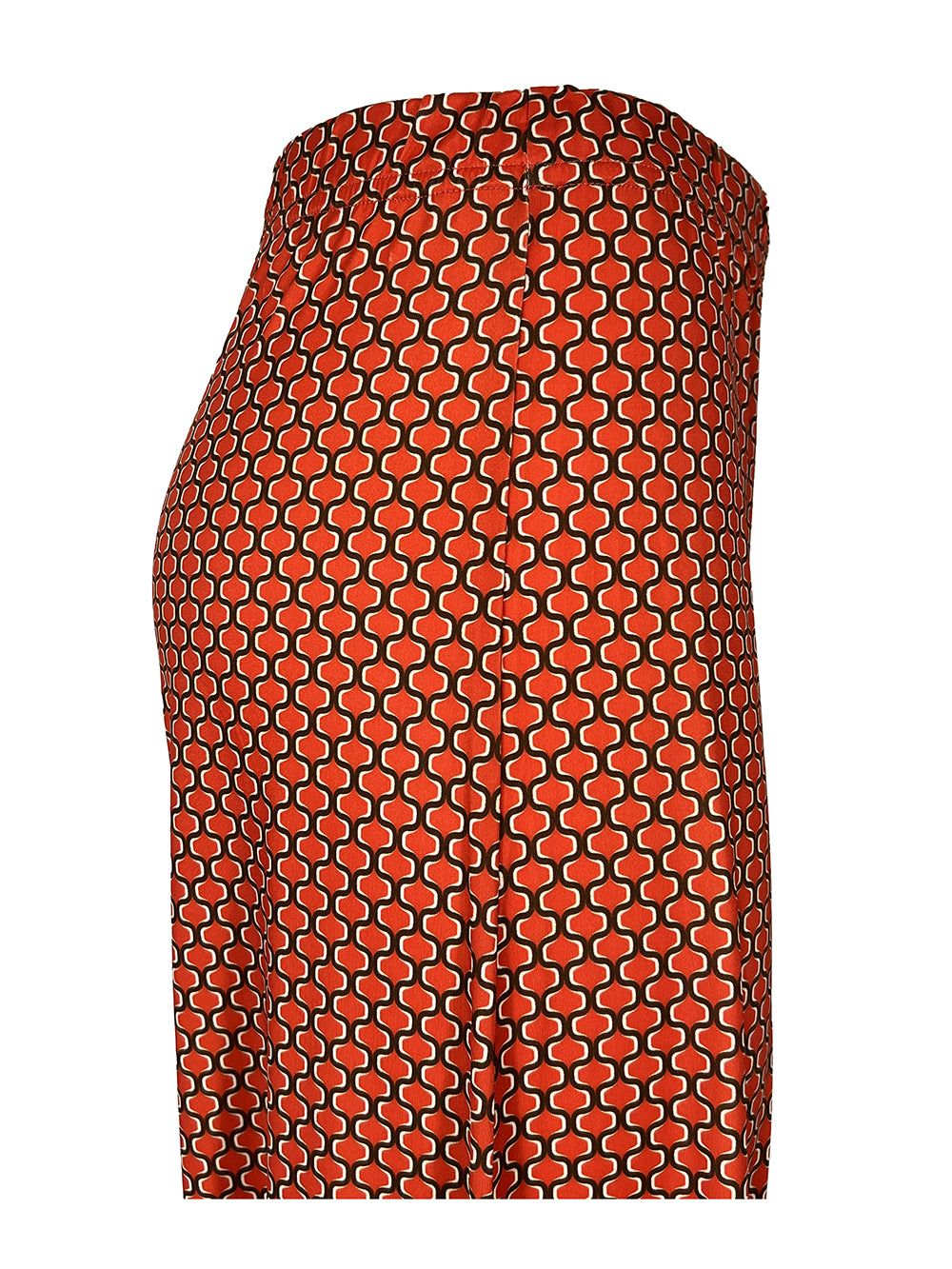 JUSTMINE E2771 1267 pantalone donna palazzo jersey arancio marrone MADE IN ITALY