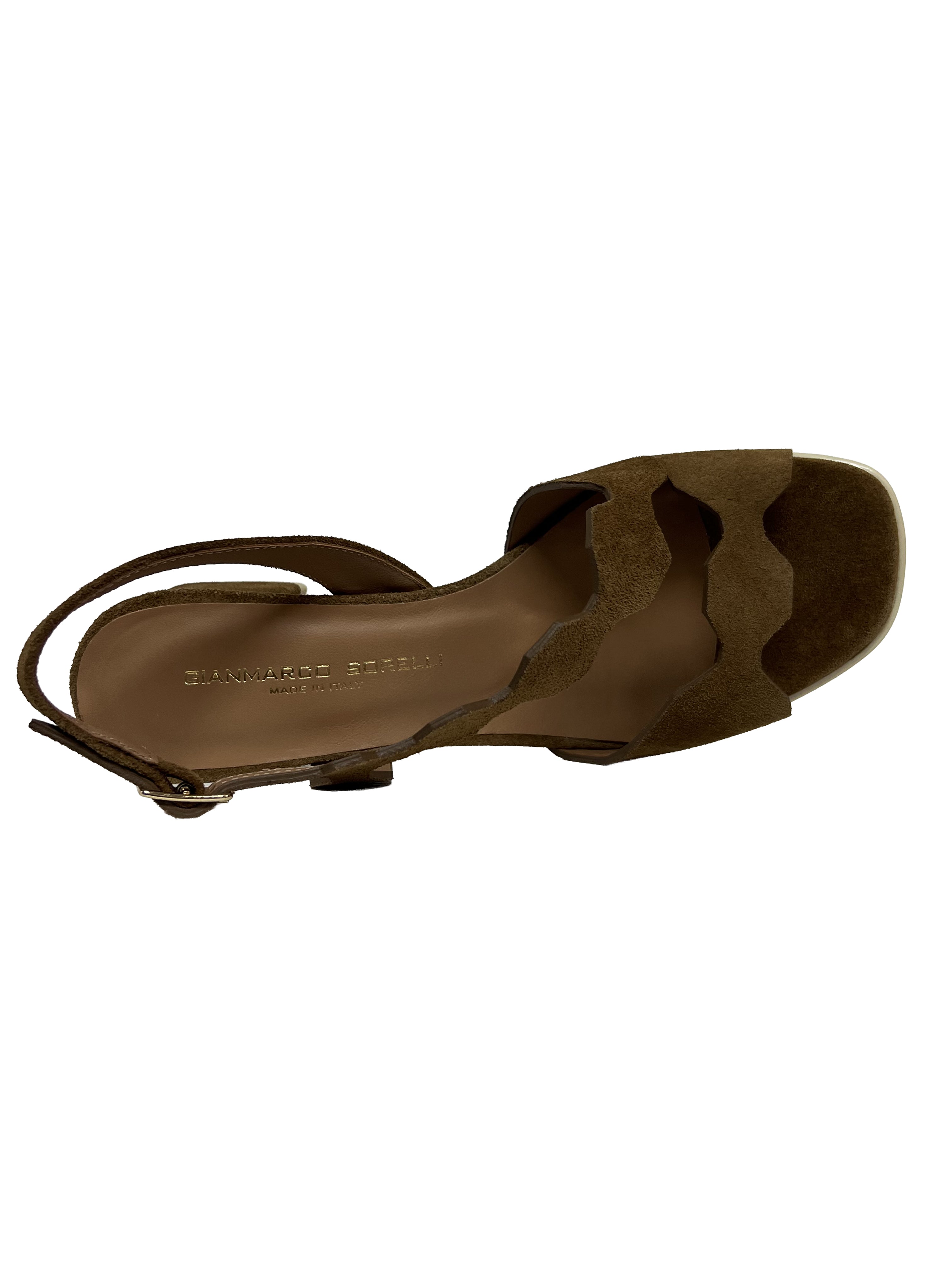 GIANMARCO SORELLI 3057/FLOW sandalo donna camoscio tabacco Made in Italy