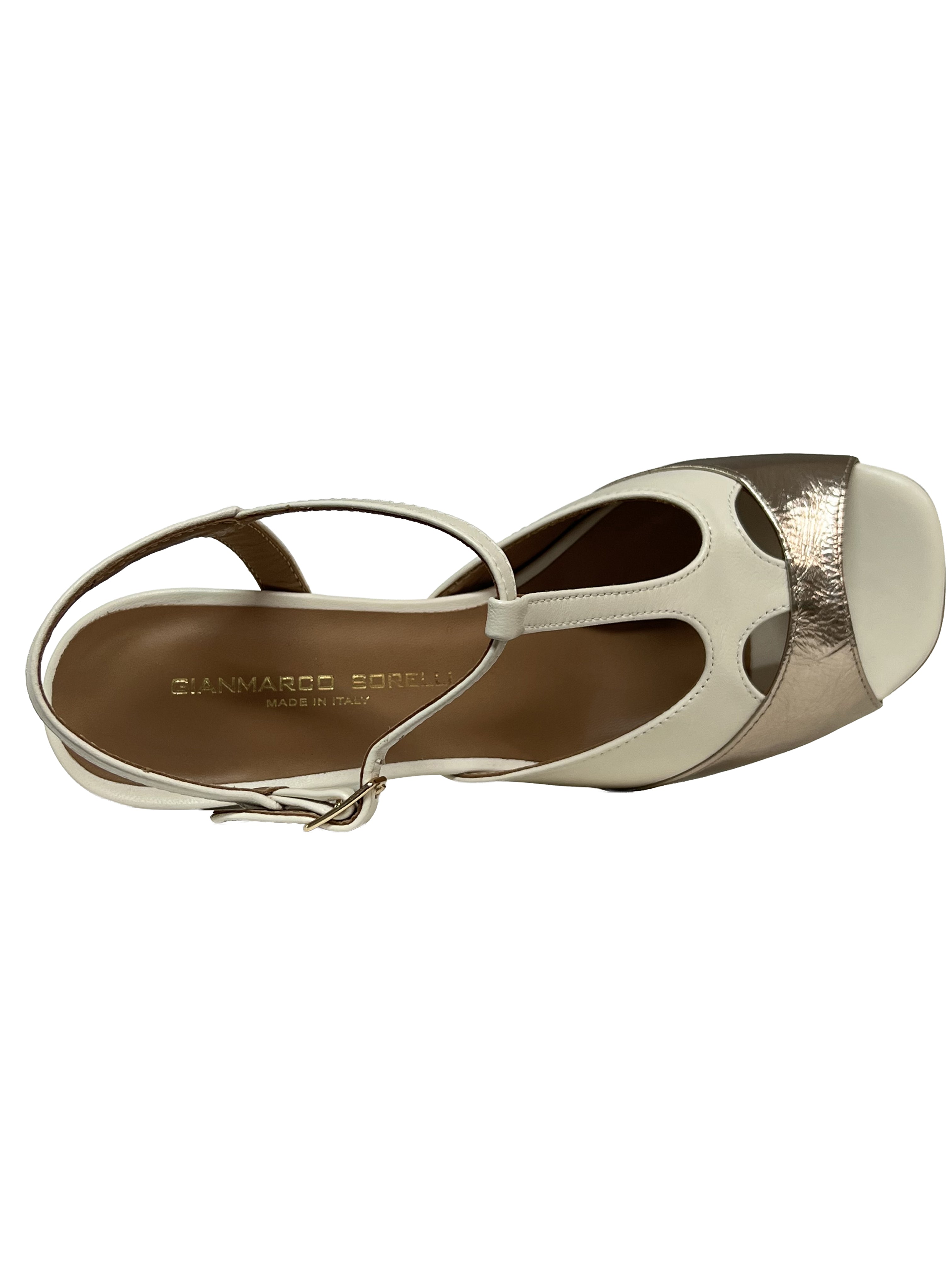 GIANMARCO SORELLI 3026/RUBY sandalo donna panna rame Made in Italy