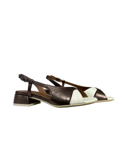GIANMARCO SORELLI 3056/RIVA PASHMAN sandalo donna bronzo bianco