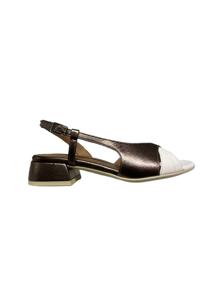GIANMARCO SORELLI 3056/RIVA PASHMAN sandalo donna bronzo bianco