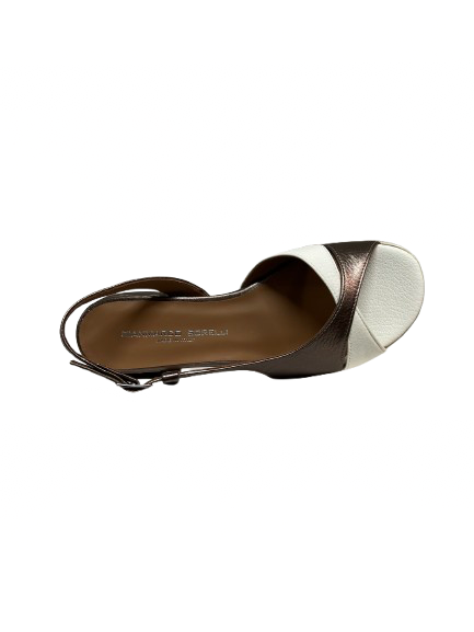 GIANMARCO SORELLI 3056/RIVA PASHMAN sandalo donna bronzo bianco