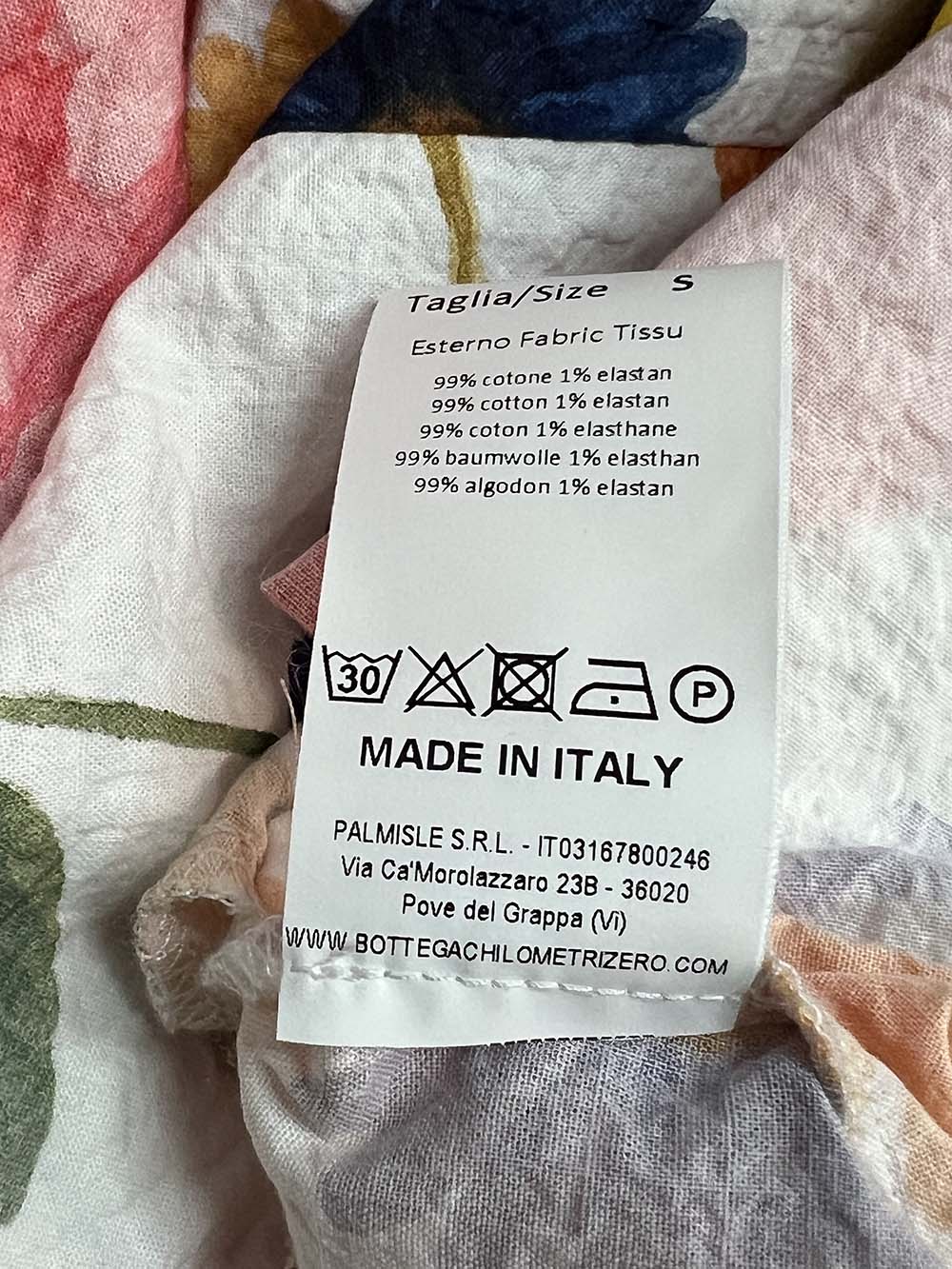 4.10 BottegaChilometriZero DD26703 abito lungo floreale Made in Italy