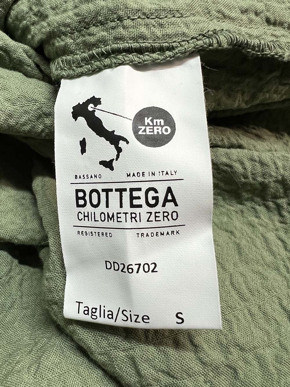 4.10 BottegaChilometriZero DD26702 abito lungo verde Made in Italy