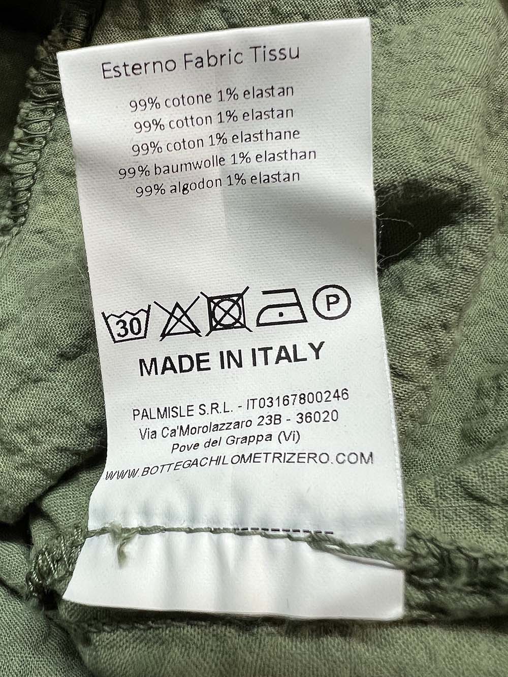 4.10 BottegaChilometriZero DD26702 abito lungo verde Made in Italy