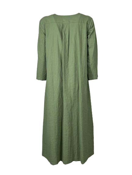 4.10 BottegaChilometriZero DD26702 abito lungo verde Made in Italy